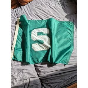 Vintage Michigan State MSU Spartans Green "S" FLAG  2 X 3 Ft Nylon Made In USA